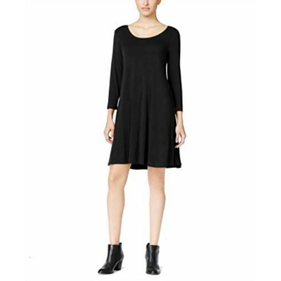 Petite Swing Dress Deep Black PL
