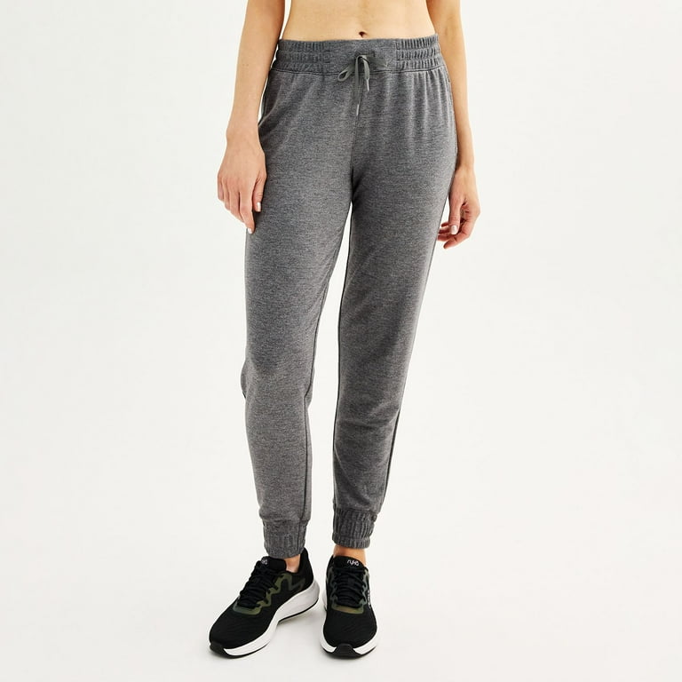 Petite Tek Gear French Terry Jogger Pants Color Charcoal Gray Size XS PETITE Walmart