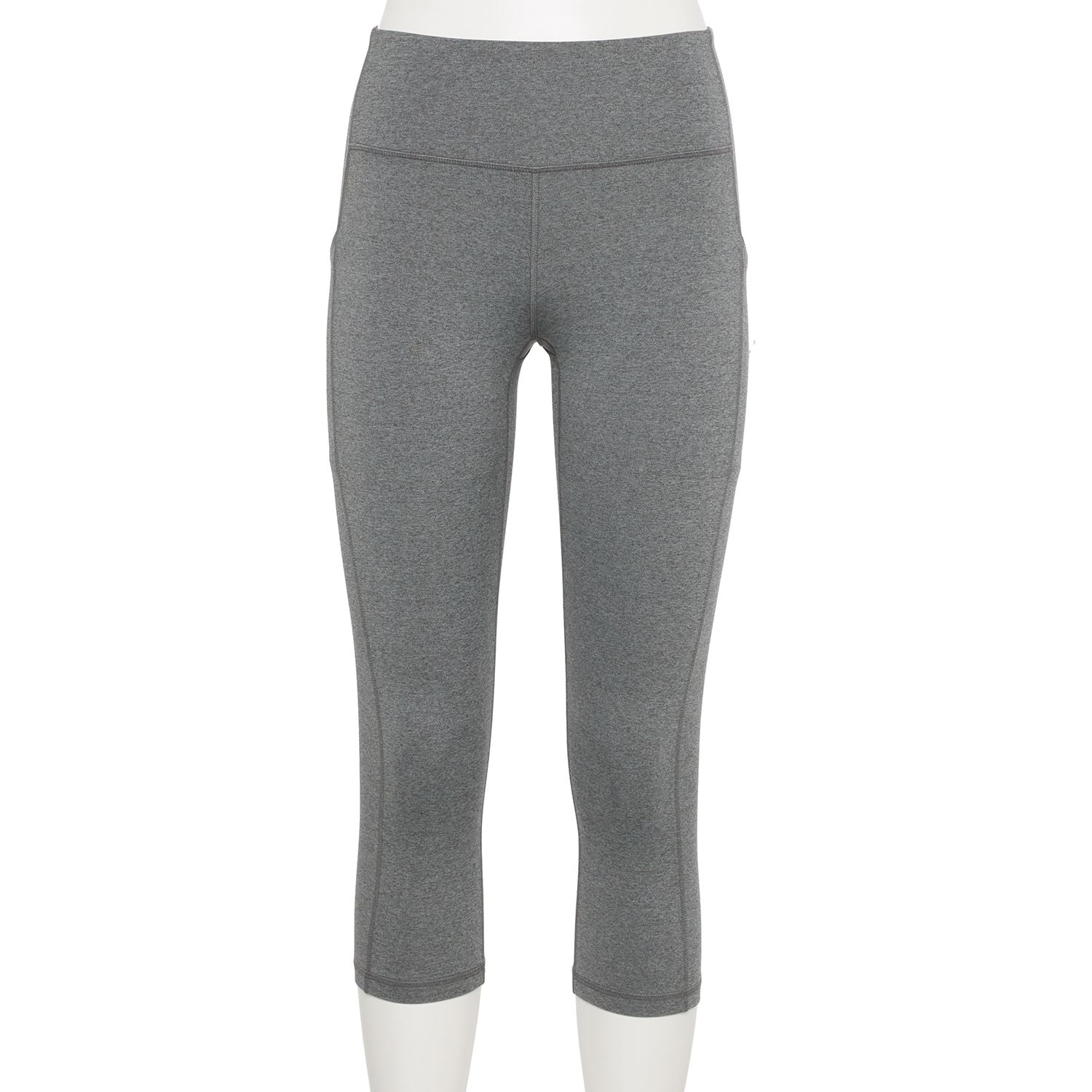 Petite Tek Gear Ultrastretch Pocket High Waisted Capri Leggings Color Charcoal Sd Size XL PETITE Walmart