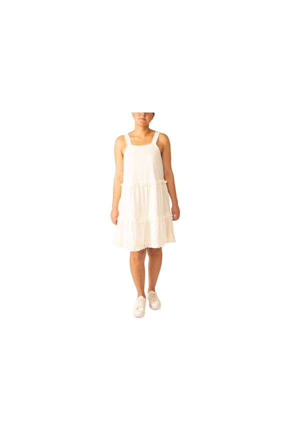 Petite Tiered Ruffled Dress Light Birch PS