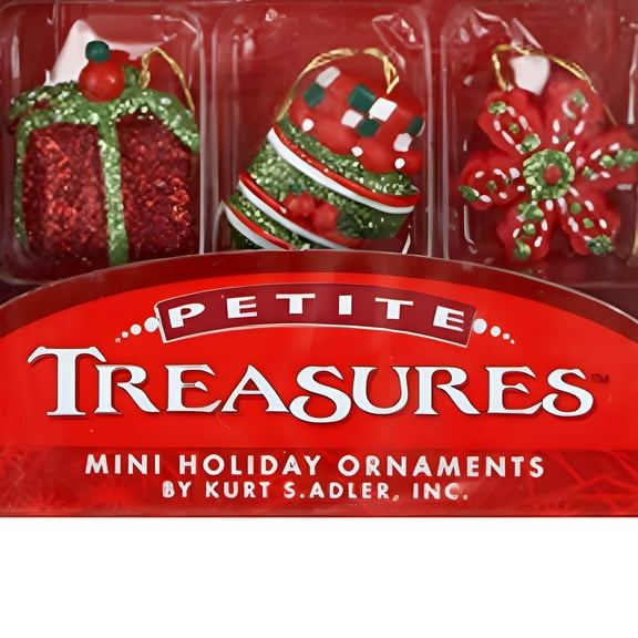 Petite Treasures Resin Holiday Miniature Ornament Set OF 12