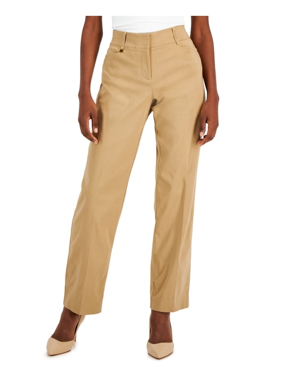 Petite Tummy-Control Curvy Fit Pants, Petite and Petite Short New Fawn 8P