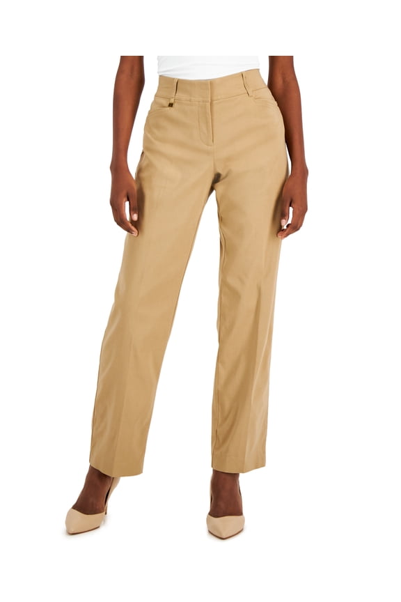 Petite Tummy-Control Curvy Fit Pants, Petite and Petite Short New Fawn 8P