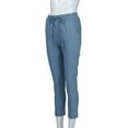 thumbnail image 1 of Petite Wide Leg Pants For Women Dressy Elastic Waist High Waist Jeans Blue Denim Pants, 1 of 9