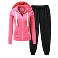 thumbnail image 1 of Petite Women Plus Size Sweatsuits 2-Piece Workout Outfits Full Zipper Athletic Hoodies and Elastic Waist Running Joggers, 1 of 6