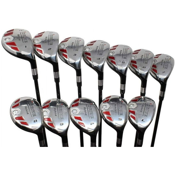 Petite Women's Golf Clubs All Ladies iDrive Hybrids. Set Includes: #1, 2, 3, 4, 5, 6, 7, 8, 9, PW, SW, LW. Lady L Flex Right Handed Utility Clubs. (Petite Short Women - 4'10'' to 5'3")