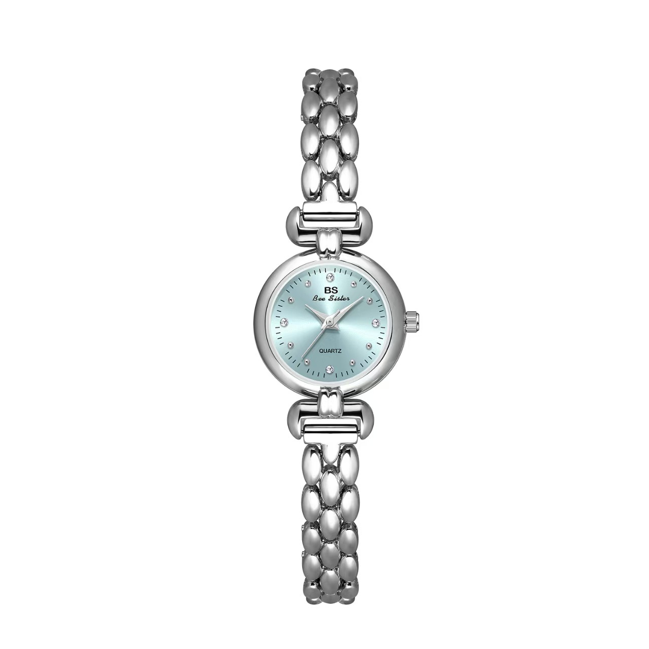 Petite Womens Round Simple Wrist Watch Fashion Dress Diamond Female Watches for Ladies Analog Quartz Stainless Steel Waterproof Watch