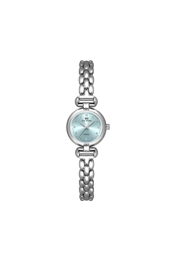 Petite Womens Round Simple Wrist Watch Fashion Dress Diamond Female Watches for Ladies Analog Quartz Stainless Steel Waterproof Watch