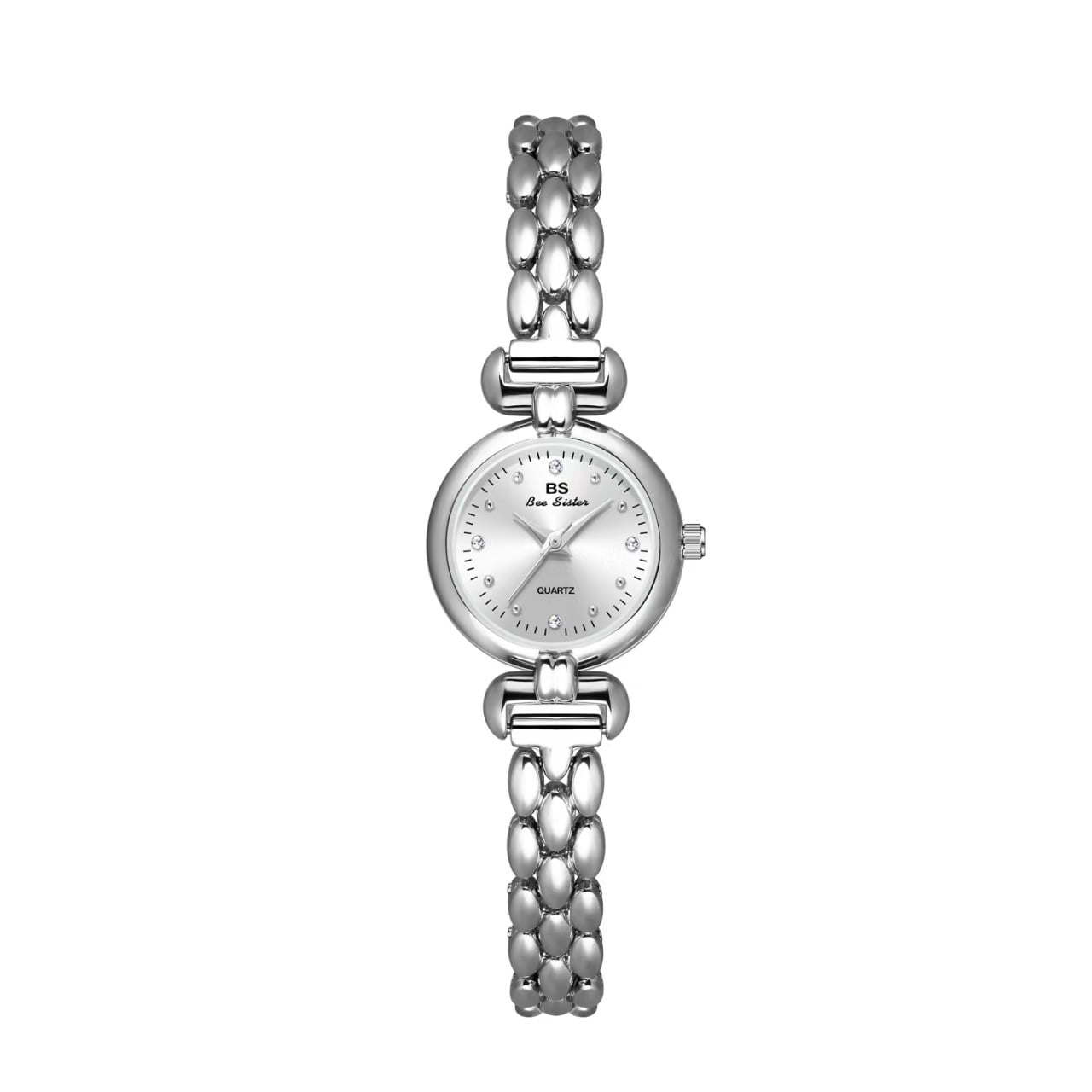 Petite Womens Round Simple Wrist Watch Fashion Dress Diamond Female Watches for Ladies Analog Quartz Stainless Steel Waterproof Watch