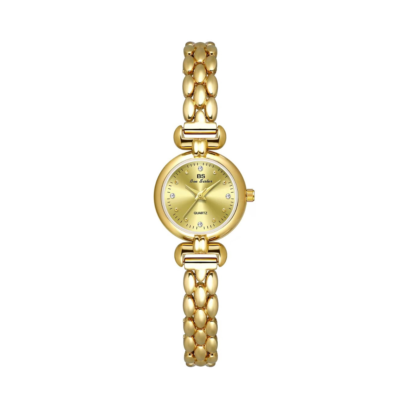Petite Womens Round Simple Wrist Watch Fashion Dress Diamond Female Watches for Ladies Analog Quartz Stainless Steel Waterproof Watch