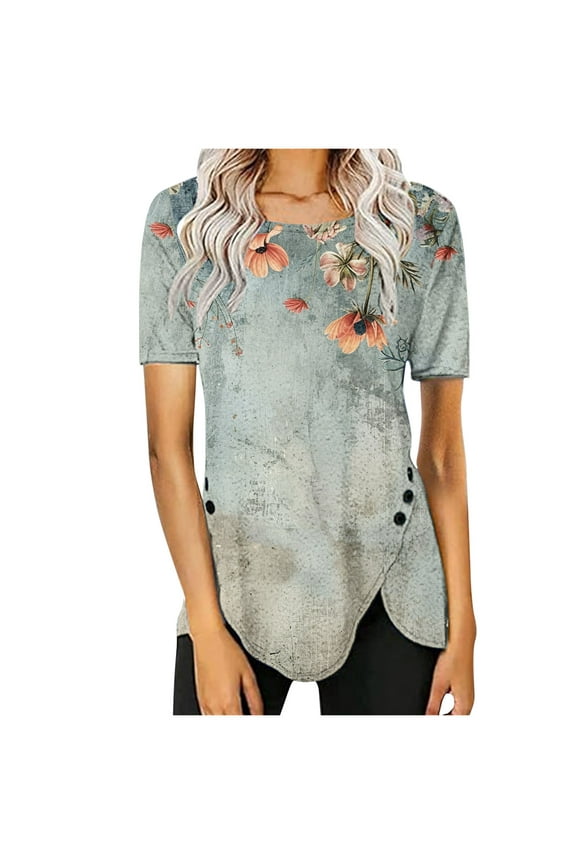 Petite Work Blouses for Women Office Professional Button Down Shirts for Women Short Sleeve Summer Tops for Women 2025 and Tees Shirt