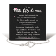 Petite-fille de coeur Bracelet   Infinity Heart Bracelet with Message Card