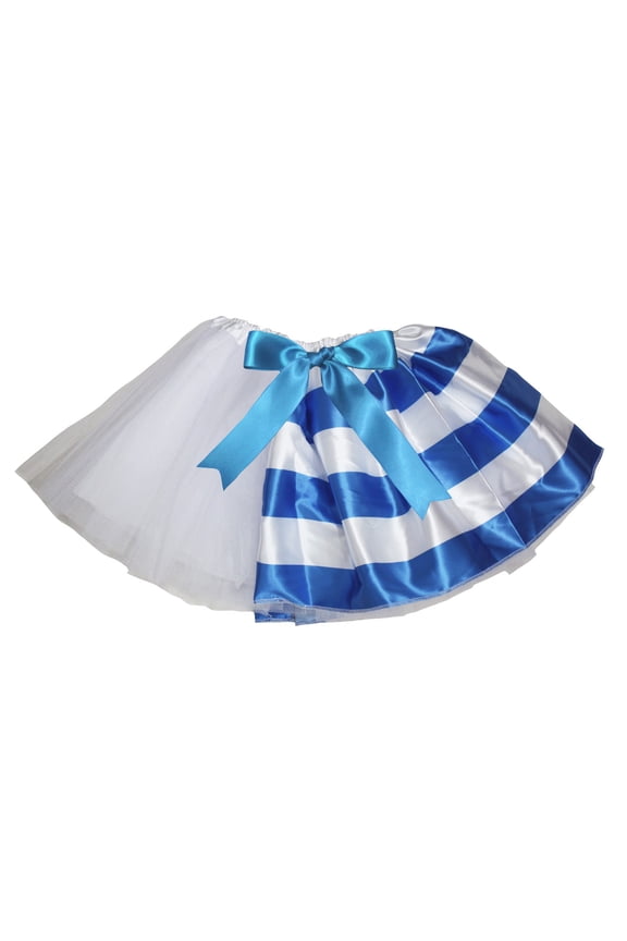 Petitebelle Argentina Theme Lady Tulle Tutu (White/Flag, One Size)