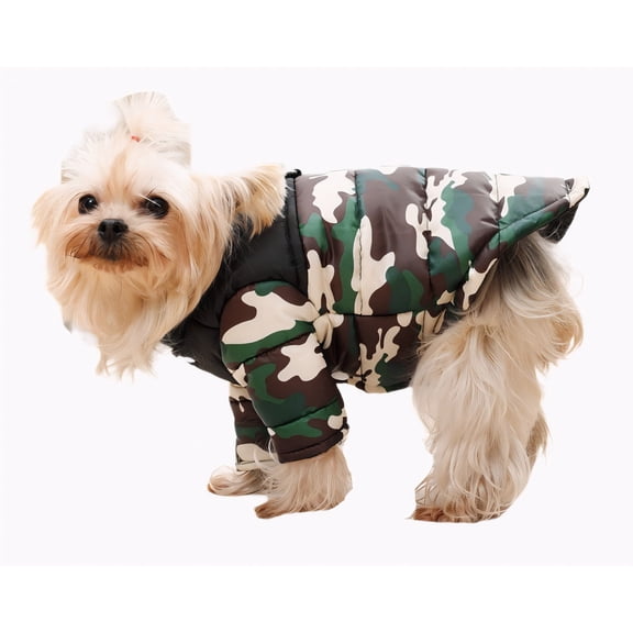 Petitebelle Camouflage Fleece Lined Puppy Dog Coat (Camouflage-1, X-Small)