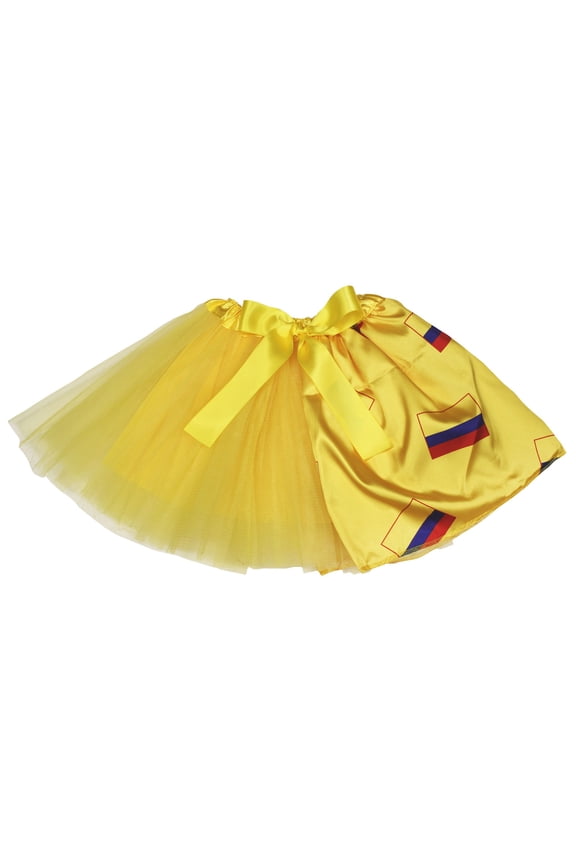 Petitebelle Colombia Theme Girl Tulle Tutu 1-10y (Yellow/Flag, 1-5 Years)