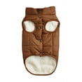 thumbnail image 1 of Petitebelle Fleece Lined Puppy Dog Coat (Brown, Large), 1 of 3