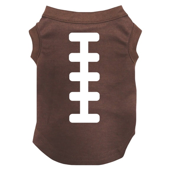 Petitebelle Football Rugby Print Puppy Dog Shirt (Brown, Small)
