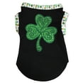 thumbnail image 1 of Petitebelle Green Sequins Clover Puppy Dog Shirt (Black/Cupcake Hemmed, X-Large), 1 of 2