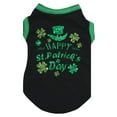 thumbnail image 1 of Petitebelle High-Hat Happy St Patrick's Day Puppy Dog Shirt (Black/Green, Small), 1 of 2