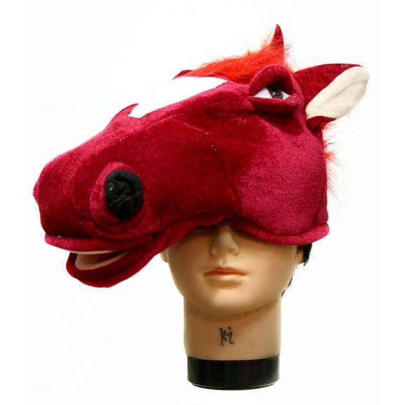 Petitebelle Horse Animal Costume Warm Party Dress Up Hat(Red, One Size)