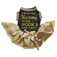 thumbnail image 1 of Petitebelle I Love My Mommy to The Moon and Back Puppy Dog Dress (Black/Gold, Small), 1 of 2