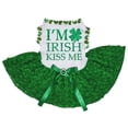 thumbnail image 1 of Petitebelle I'm Irish Kiss Me Puppy Dog Dress (White/Green Floral, Small), 1 of 2