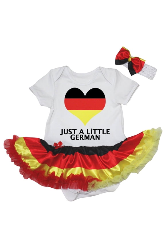 Petitebelle Just A Little German Baby Dress Nb-18m (White/Germany, 6-12 Months)