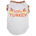 thumbnail image 1 of Petitebelle Little Turkey Feathers Puppy Dog Shirt (White/Turkeys, Medium), 1 of 2
