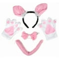 thumbnail image 1 of Petitebelle Pig Headband Bowtie Tail Glove 4pc Costume (Pink, 1-4 Years), 1 of 1