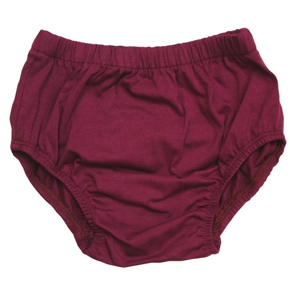 Petitebelle Plain Color Cotton Toddler Baby Bloomer 6-24m (Wine Red, One Size, 1pc)