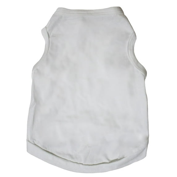 Petitebelle Plain Cotton Puppy Dog Shirt (White, XX-Large)