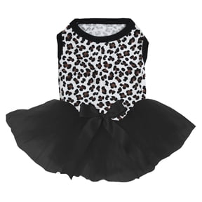 Petitebelle Plain Leopard Theme Puppy Dog Dress (Leopard/Black, Small)