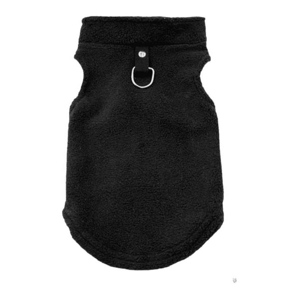 Petitebelle Plain Single Color Fleece Puppy Dog Sweaters (Black, Small)
