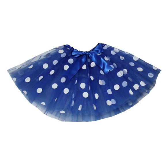 Petitebelle Polka Dots Lady Tulle Tutu (Royal Blue, One Size)