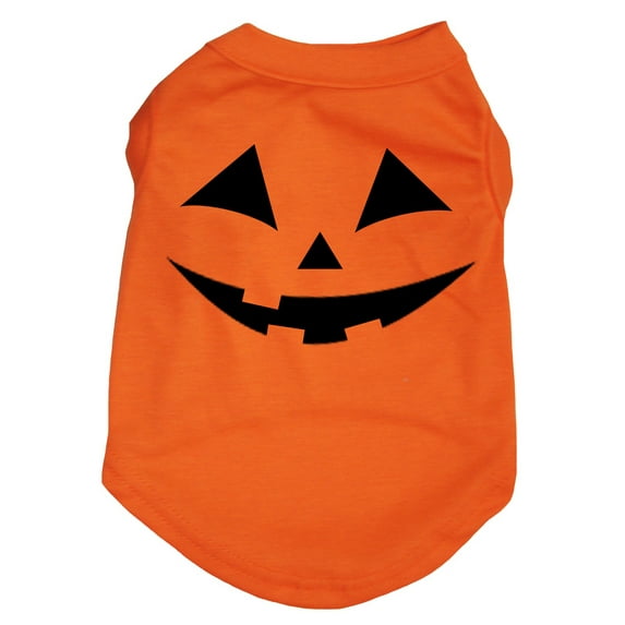 Petitebelle Pumpkin Face Puppy Dog Tee Shirt (Orange, Small)