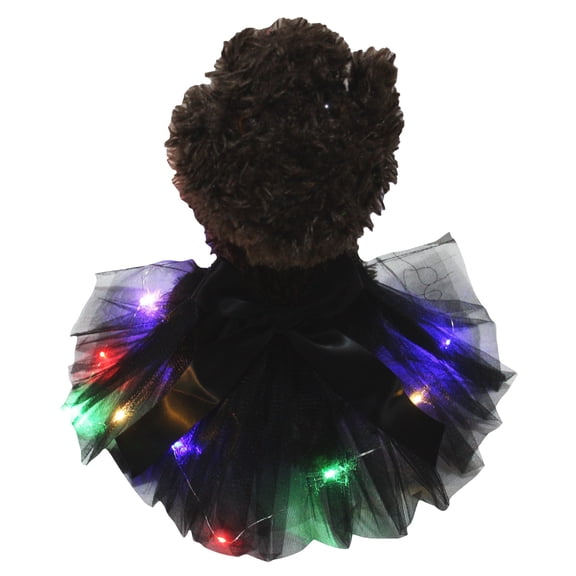 Petitebelle Single Color LED Lighting Puppy Dog Tutu (Black, Small)