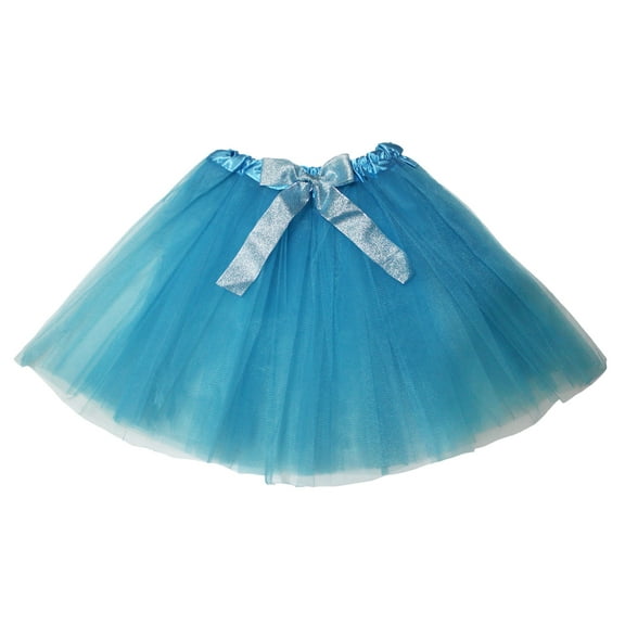 Petitebelle Single Color Lady Tulle Tutu (Peacock Blue, One Size)