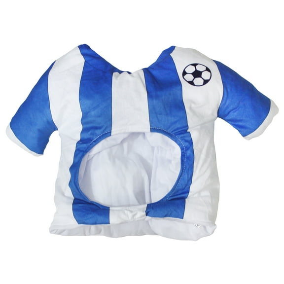 Petitebelle Soccer Jersey Costume Hat (Blue/White, One Size)