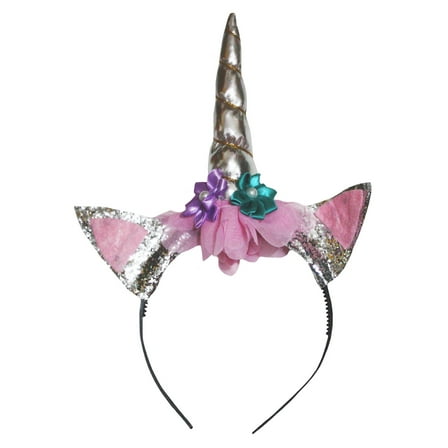Petitebelle Unicorn Headband (Silver, One Size)