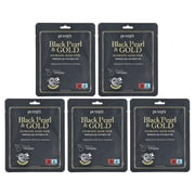 Petitfee Black Pearl & Gold Hydrogel Beauty Mask Pack, 5 Sheets, 1.12 oz 32 g Each
