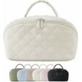 thumbnail image 1 of Petition Travel Makeup Bag for Women - 180° Lay-Flat Large Puffy Cosmetic Organizer with 5 Compartments, Machine Washable Puff Bag, Ideal Gift for Her, 1 of 6