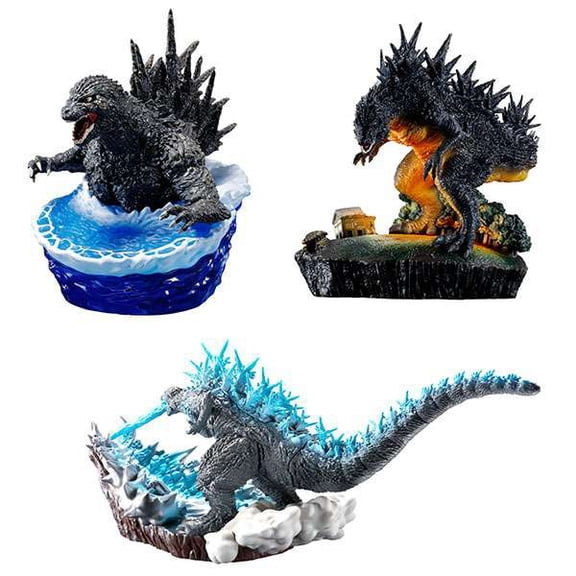 Petitrama EX Godzilla -1.0 from 0 to -1 Set of 3 Collectible Figures