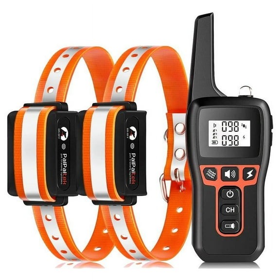 Petjoy 2-in-1 Auto Anti Bark & Remote Dog Training Collar, Black Reflective TPU, 3 Modes Beep, Vibration & Static Shock, IPX7, 3300FT Range