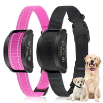 PetJoy Bark Collar, Anti Bark Collar with Beep & Shock, Dog Shock Collar for Large Medium Small Dogs 8-120lbs，IPX7 Waterproof， Pink,Black (2 Pack),Christmas Birthday Gifts