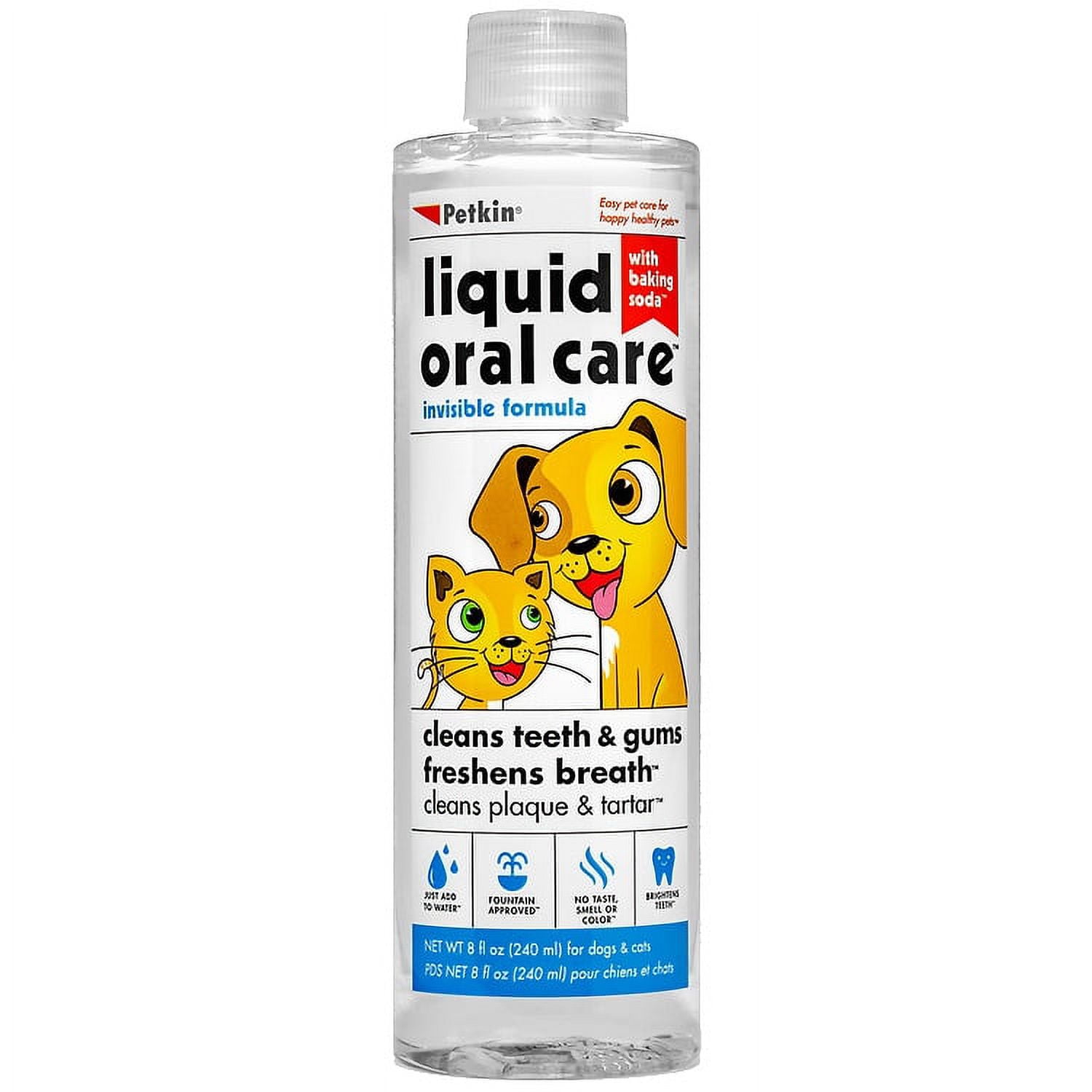 Petkin Liquid Oral Care Water Additive for Dogs & Cats, 8 Fl Oz