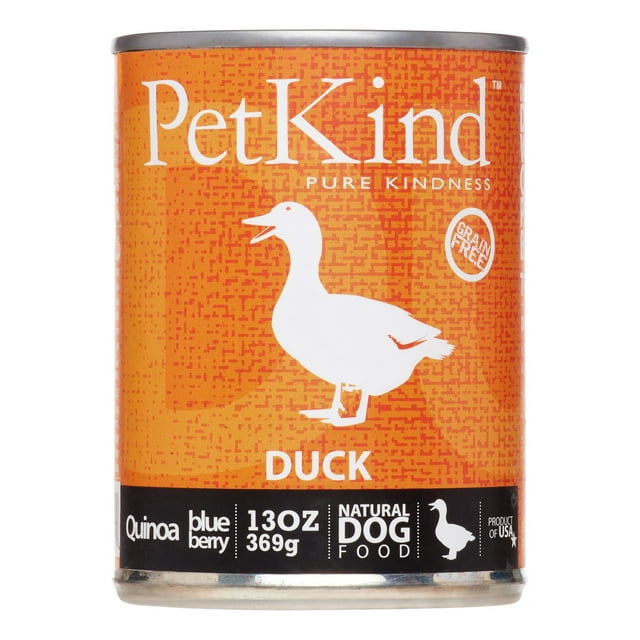 Petkind Pure Kindness GrainFree Duck Recipe Wet Dog Food, 13 oz. (Pack