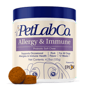 Petlab Co. - Allergy & Immune Probiotic Chew for Dogs – Seasonal Allergy Support - Gut & Digestive Health - Pork Flavor - 30 Soft Chews