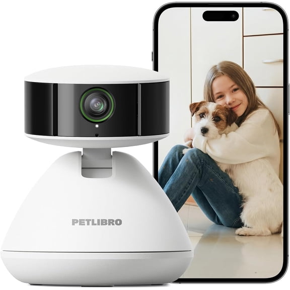 Petlibro AI-Powered Pet Camera Indoor with Phone App for Multi-Pet Recognition, Activity Tracking&Smart Summaries Dog Camera, 360View Cat Camera with Auto Pet Highlights Reels, 2-Way Talk WiFi Cam