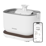 Petlibro Dockstream Cat Water Fountain, 2.5L/84oz Automatic Water Dispenser with 2.4G Wi-Fi App Control & Stainless Steel Tray for Indoor Cats
