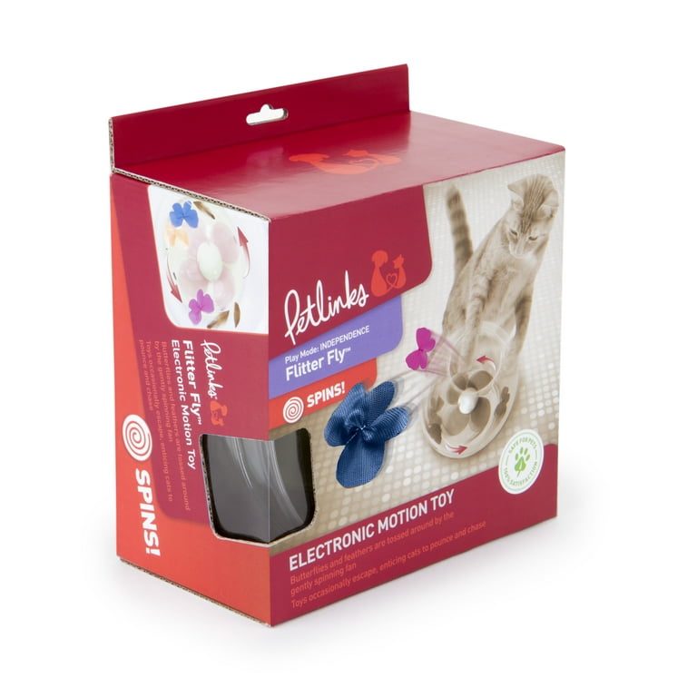 Fly by top spinner cat toy